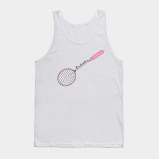 Badminton Racket of Badminton Player (Pink) World Badminton Day Tank Top